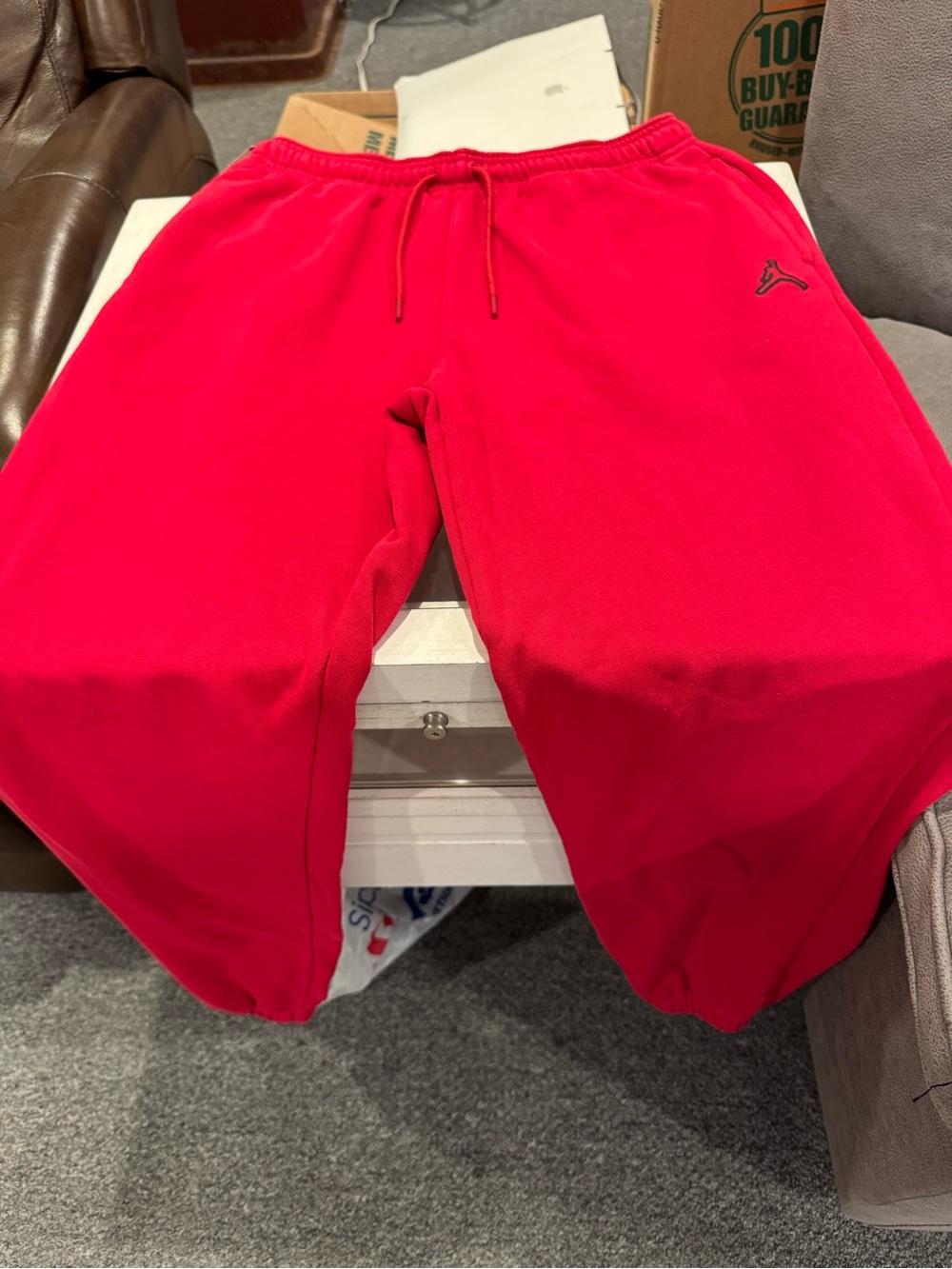 Jordan Men’s Bright Red Athletic Fleece Shorts